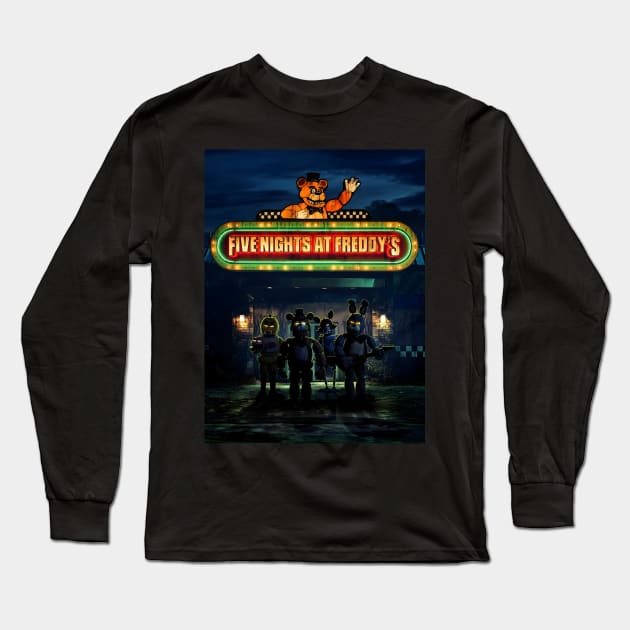 Five Nights at Freddy's - movie poster Long Sleeve T-Shirt by Surton Design